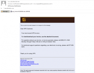 A typical phishing attack. Is there ransomware in the attachment? Best not to find out.