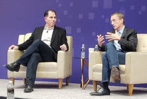 Dell Chairman and CEO Michael Dell (left) and VMware CEO Pat Gelsinger