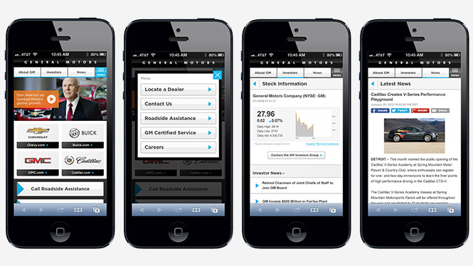 General Motors mobile application, built by McCann Detroit