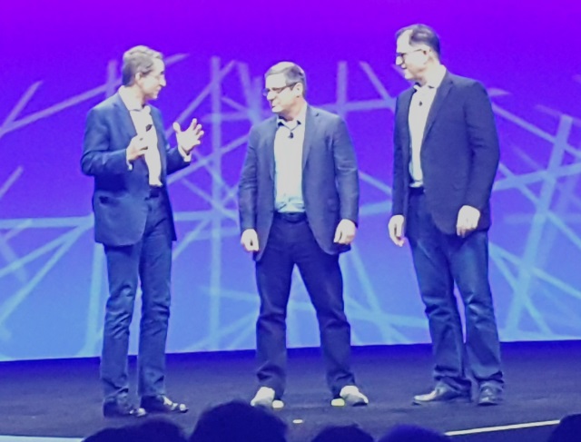 Pat Gelsinger, CEO of VMware; Rob Mee, CEO of Pivotal; and Michael Dell, CEO of Dell Technologies and Chairman of the Board, VMware