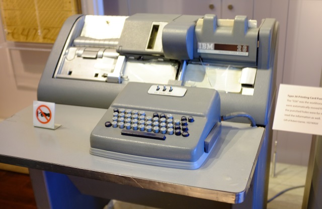A keypunch machine: digitization technology from the last century.